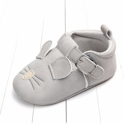 Baby First Walkers – Soft Sole Matte Leather Animal Shoes – Non-Slip Cartoon Infant Loafers for Spring & Fall