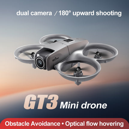 GT3 Mini Drone with Full Propeller Guards – Optical Flow Stable Hovering – Dual Camera with Electric Adjustment – Safe Indoor & Outdoor RC Quadcopter