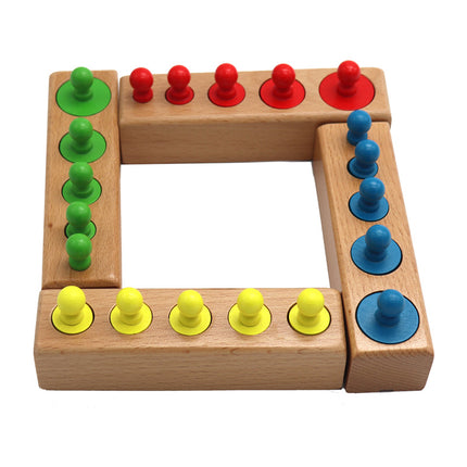 Montessori Wooden Geometric Sorter Blocks – Early Education Shape Matching & Stacking Toy – STEM Sensory Learning Kit for Toddlers & Preschoolers