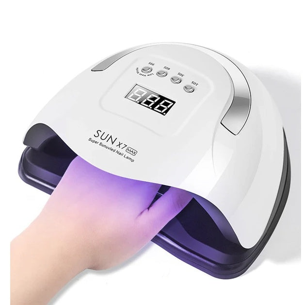 TurboCure™ 220W Professional Nail Dryer – 10s Instant Cure UV/LED Lamp for All Gels