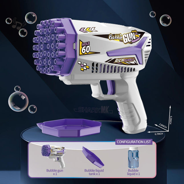 Automatic Bubble Gun Launcher – Thousands of Bubbles Per Minute – Portable Bubble Blower for Outdoor Parties, Weddings & Birthdays – Kids & Toddlers Summer Toy