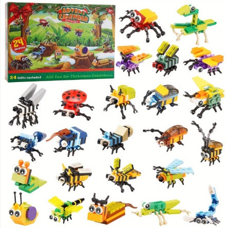 912-Piece Animal & Insect Mini Building Block Set – 24-in-1 Creative DIY Kits – Educational STEM Toy for Kids, Boys & Girls – Realistic Nature Models