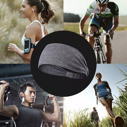 5-Pack Unisex Sports Headbands – Moisture Wicking Workout Sweatbands for Men & Women – Non-Slip Elastic Hair Band for Running, Gym & Yoga