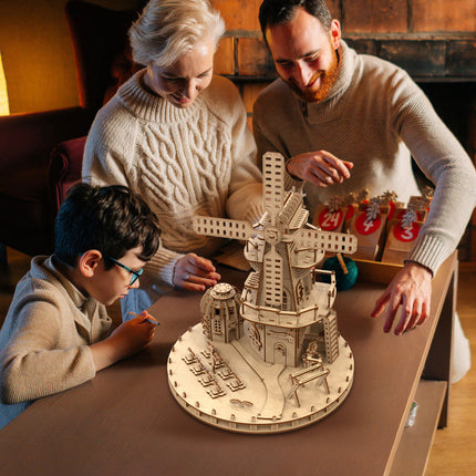 Wooden Williams Manor Shape Puzzle for Hands-On Building