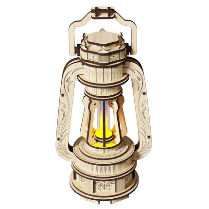 Illuminated 3D Lantern Puzzle Craft Kit – Glowing DIY Wooden Model Assembly Toy for Creative Kids & Adults