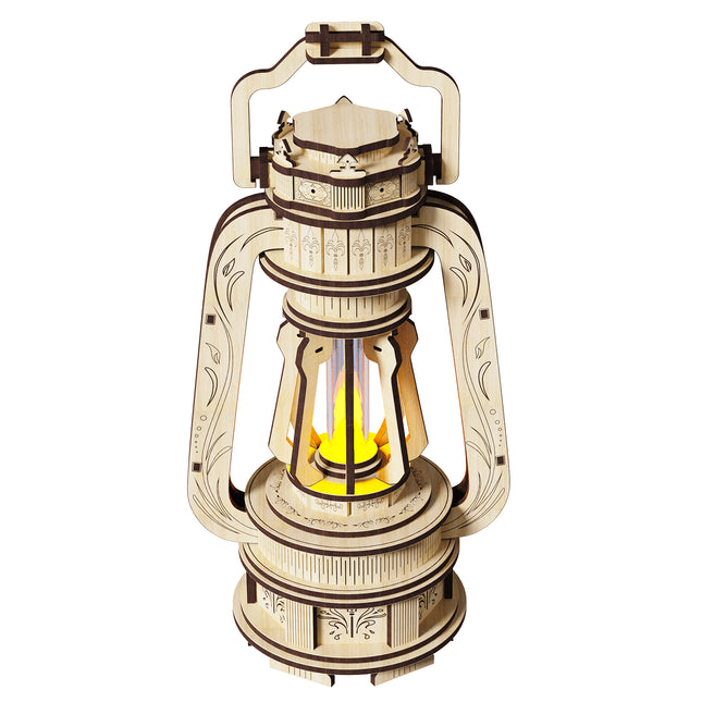 Illuminated 3D Lantern Puzzle Craft Kit – Glowing DIY Wooden Model Assembly Toy for Creative Kids & Adults