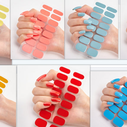 16-Piece DIY Manicure Stickers – No-Dry Time Waterproof Nail Wraps for Busy Lifestyles