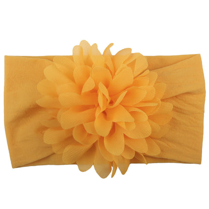 Baby Girl Chiffon Flower Headband – Soft Elastic Floral Hair Accessory – Cute Princess Headpiece for Newborns & Toddlers