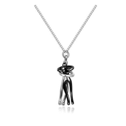 Romantic "Love Hug" Pendant Necklace – Symbolic Couple Jewelry for Lovers – Meaningful Anniversary & Valentine’s Day Gift for Him & Her