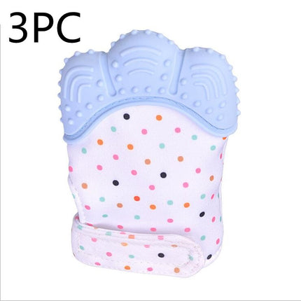 Baby Teething Mitten – Food Grade Silicone Self-Soothing Teether Glove – Anti-Bite & Pain Relief Molar Toy for Toddlers