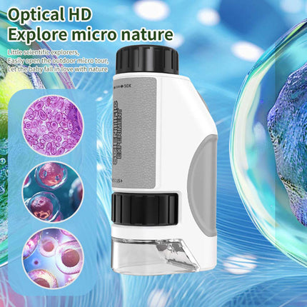 Portable Mini Microscope for Kids – 60X-120X Handheld Pocket Microscope with LED Light – STEM Science Toy for Early Learning & Exploration