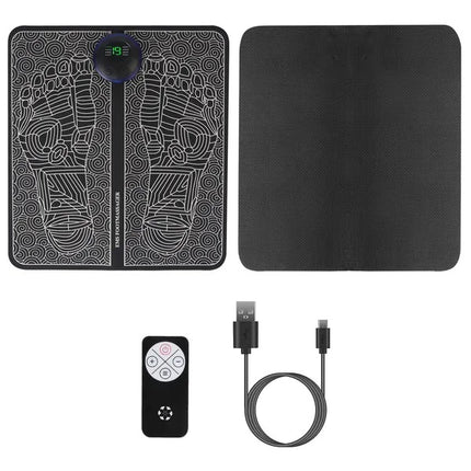 EMS Foot Massager Pad – Electric Circulation Stimulator – Leg Reshaping & Pain Relief Mat – Portable Foot Muscle Relaxer