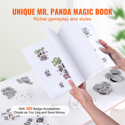 3-in-1 Button Maker Machine – Complete DIY Pin Press Kit with 300 Pieces for Kids Crafts, Custom Badges & Creative Gifts