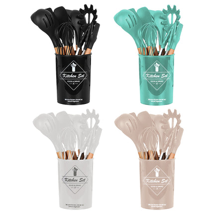 35-Piece Professional Kitchen Utensils Set – Heat-Resistant Silicone Cooking Tools with Holder