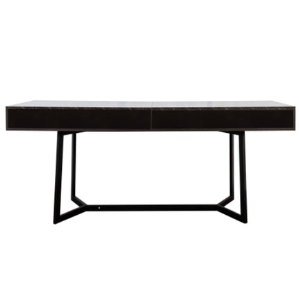 71" Modern Executive Computer Desk – Extra Large Home Office Desk with Y-Shaped Metal Legs – Industrial Study Table for Gaming & Work