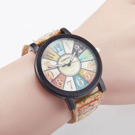 Vintage Leather Strap Women's Quartz Watch – Minimalist Retro Wristwatch – Casual Elegant Timepiece for Ladies Gift