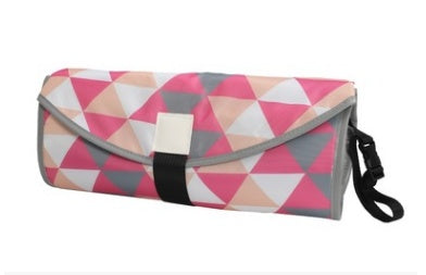 Portable Baby Changing Pad – Waterproof Travel Diaper Station – Compact Foldable Nappy Clutch with Head Cushion