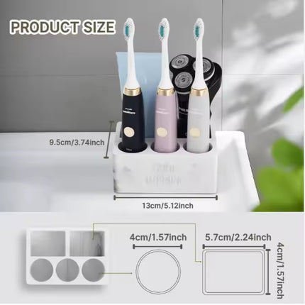 Nordic Series Bathroom Organizer – Modern Toothbrush & Toothpaste Holder for Vanity