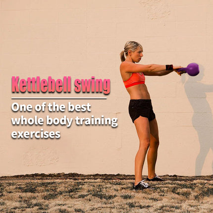 5lbs Vinyl Coated Kettlebell – Comfort Grip Weight for Women – Essential Strength Training Equipment for Home Gym & Pilates