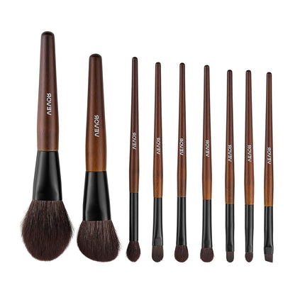 Artisan Collection 9pcs Makeup Brush Kit – Premium Wool Blend with Travel Storage Bag