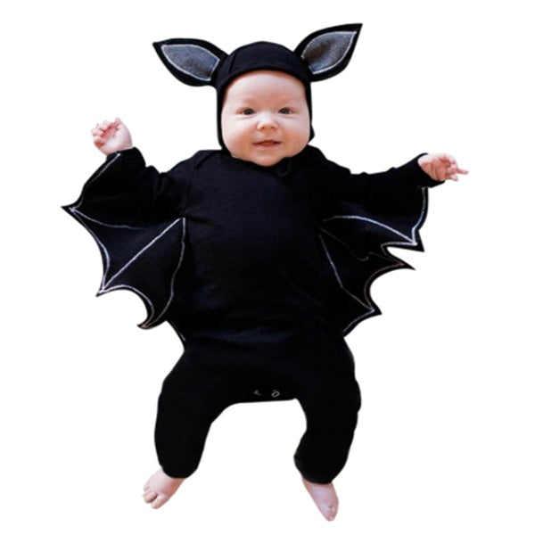 Batman Baby One-Piece Romper with Detachable Cape – Cute Superhero Infant Jumpsuit – Newborn Bat-Hero Costume