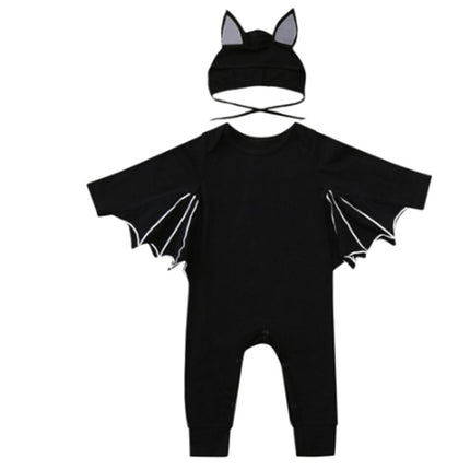 Batman Baby One-Piece Romper with Detachable Cape – Cute Superhero Infant Jumpsuit – Newborn Bat-Hero Costume