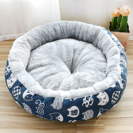 Calming Dog & Cat Donut Bed – Ultra Soft Plush Round Pet Bed – Self-Warming Faux Fur Marshmallow Bed for Better Sleep