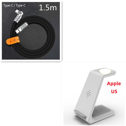 3-in-1 Fast Wireless Charging Station – Foldable Magnetic Charging Dock for iPhone, Apple Watch & AirPods – Universal Quick Charge Stand