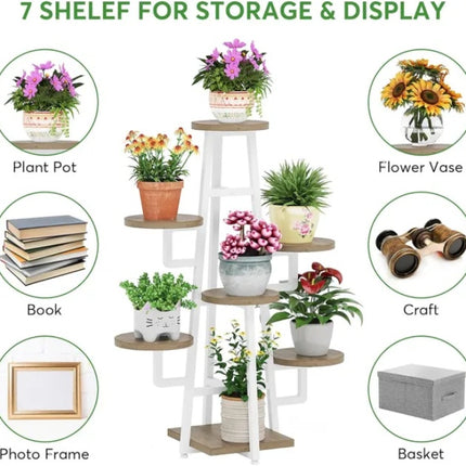 Modern Multi-Tiered Plant Stand – Stylish Indoor Flower Pot Holder – Vertical Space-Saving Shelf for Living Room, Balcony & Patio