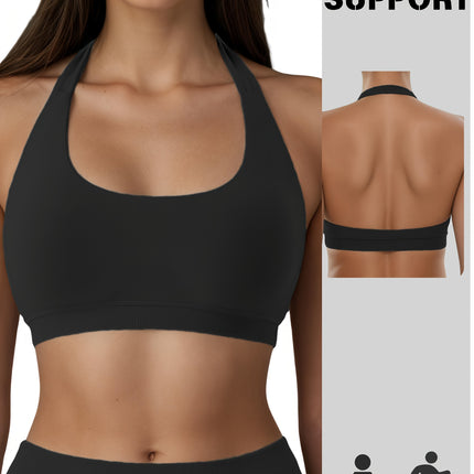 High-Impact Running Sports Bra – Moisture-Wicking Workout Top – Full Support Wireless Gym Bra for HIIT, Cardio & Athletics