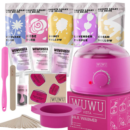 WuwuVista™ Professional 23-in-1 Waxing Kit – Full Body Hair Removal System with Digital Warmer