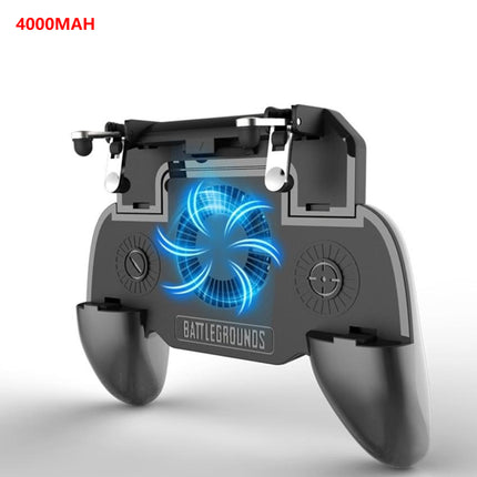 5-in-1 Mobile Gaming Controller with Cooling Fan & Power Bank – L1R1 Gaming Triggers & Ergonomic Grip for PUBG, COD, Free Fire – Portable Phone Cooler Gamepad