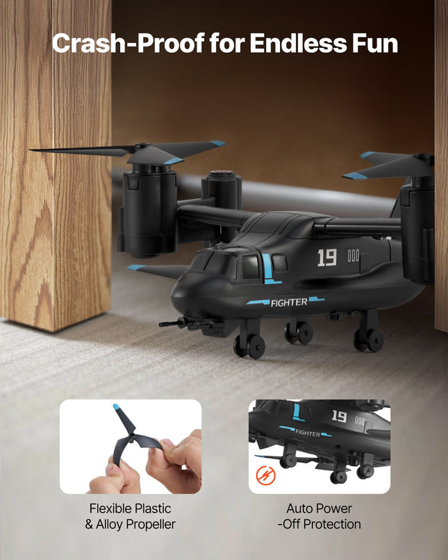 4-Channel RC Helicopter for Kids – Remote Control Aircraft with LED Wing Lights – One-Key Takeoff & Landing – Perfect Birthday Gift for Boys & Girls