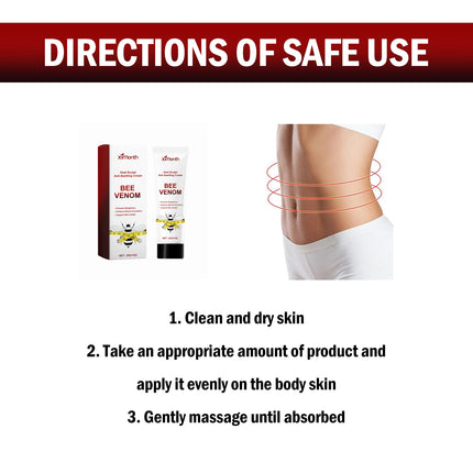 Heat Sculpt body cream directions and product information panel