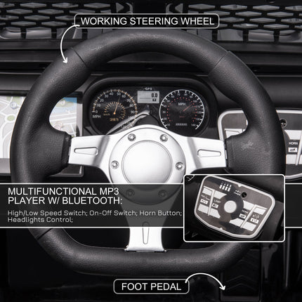 12V Kids Ride-On Off-Road Truck – Battery Powered SUV with Parental Remote Control – Spring Suspension & Realistic LED Lights