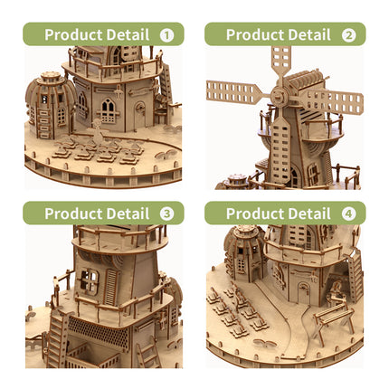 Wooden Williams Manor Shape Puzzle for Hands-On Building