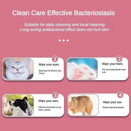 Plant-Based Pet Wet Wipes for Dogs & Cats – Unscented Deodorizing Wipes for Paws, Butt, Ears & Eyes – Hypoallergenic & Gentle Daily Cleaning Wipes