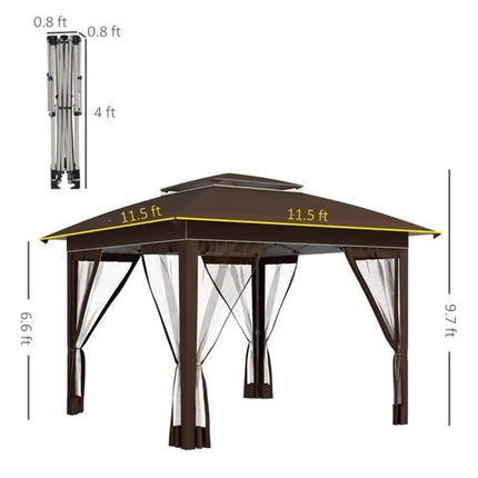 10x10ft Pop-Up Canopy Tent – Heavy-Duty Commercial Instant Shelter – Waterproof & UV Protection Gazebo for Events, Parties & Markets