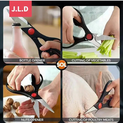 ProCut™ Heavy Duty Stainless Steel Kitchen Scissors – All-in-One Food & Vegetable Slicing Tool