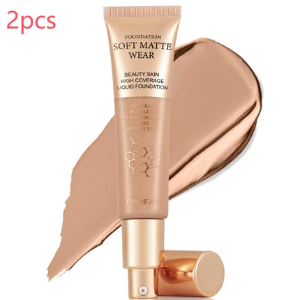 24H Long-Wear Waterproof Foundation – Total Conceal & Blur