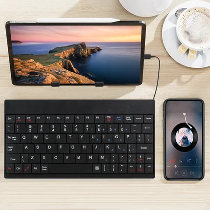 80-Key Compact Wired Keyboard – Portable Mini USB Keyboard with Protective Carry Bag – Durable & Lightweight Design for Travel, Laptop & PC