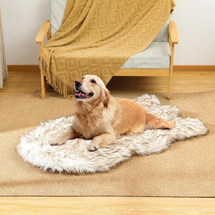 5-Inch Thick Orthopedic Memory Foam Dog Bed – Luxury Faux Fur Super Soft Pet Mat – Removable Washable Cover for Large & Medium Dogs