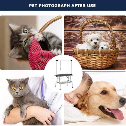 Professional Pet Grooming Table – Heavy-Duty Foldable Grooming Station for Dogs & Cats – Non-Slip Surface with Adjustable Grooming Arm & Noose