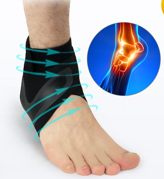 Professional Ankle Support Brace – Adjustable Compression Ankle Sleeve for Sports – Breathable Foot Stabilizer for Running, Basketball & Injury Recovery