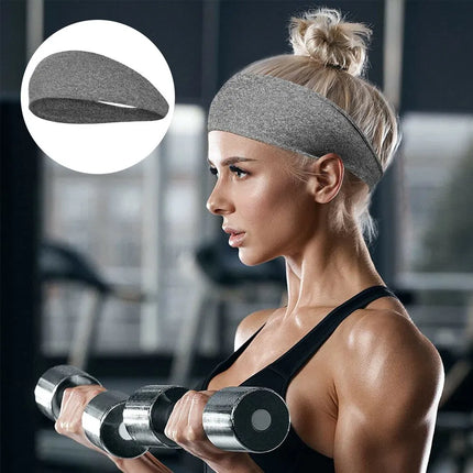 3-Pack Sports Sweatband Headbands – Moisture Wicking Workout Head Bands for Men & Women – Non-Slip Elastic Hair Band for Running, Yoga & Gym