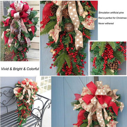 Festive Christmas Door Hanging Ornament – Vibrant Holiday Welcome Sign for Front Door Entryway & Home Wall Decor