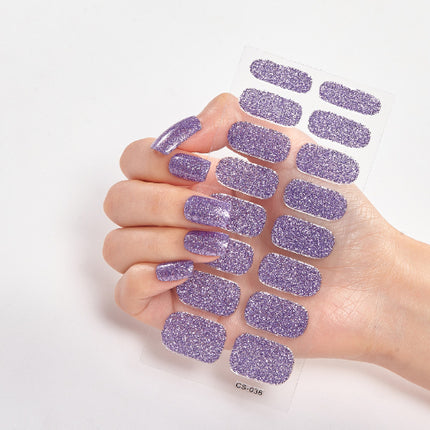 16-Piece DIY Manicure Stickers – No-Dry Time Waterproof Nail Wraps for Busy Lifestyles
