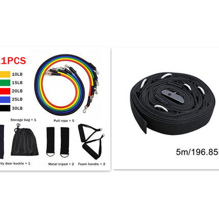 4-Tube Foot Pedal Resistance Band – Sit-Up Body Trimmer & Elastic Pull Rope – Home Fitness Equipment for Abs, Waist & Arm Training