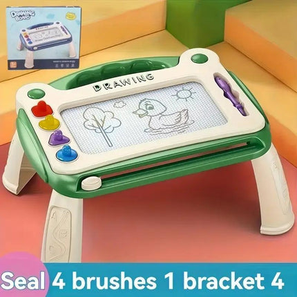 Green Magnetic Drawing Board for Kids – Dust-Free Erasable Sketch Pad – Clear Stroke Writing Tablet for Toddlers – Mess-Free Educational Toy