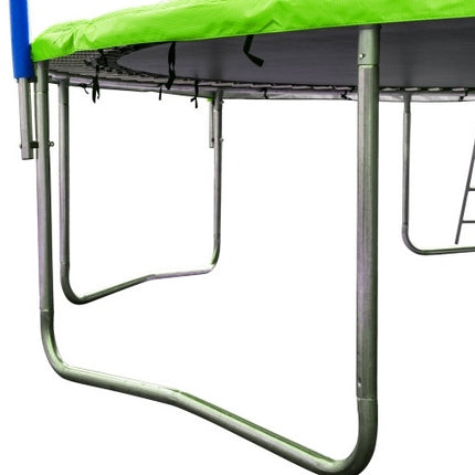 Giant 16FT Outdoor Trampoline for Kids & Adults – Heavy Duty Fitness Jumper with Safety Enclosure Net, Basketball Hoop & Ladder